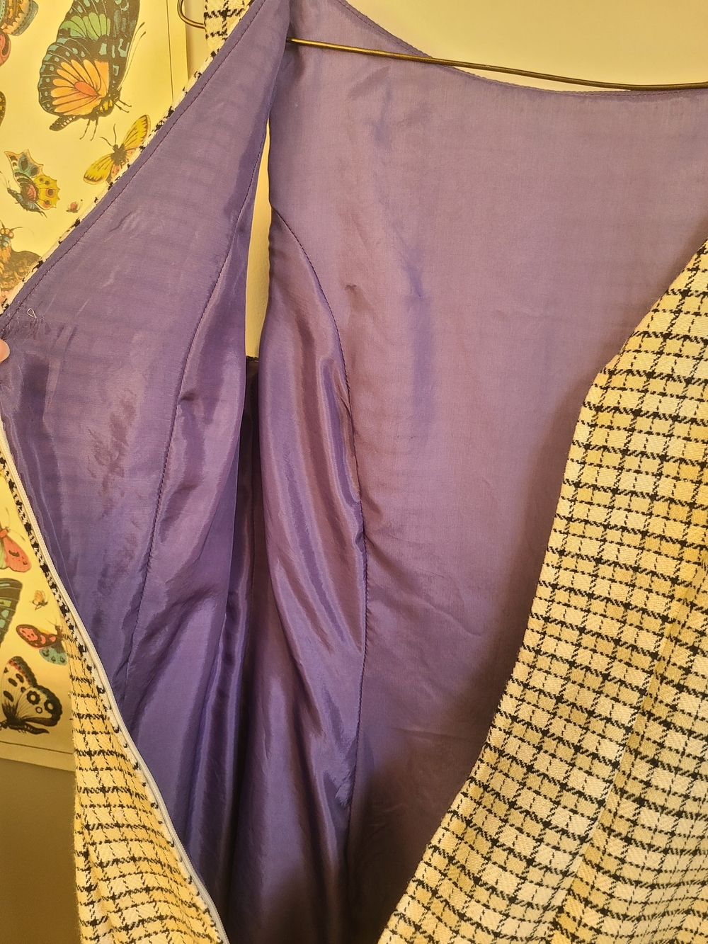 Handmade Wool Preppy Mini Dress - Picture 4 of 5